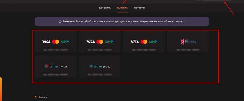 Способы вывода денег